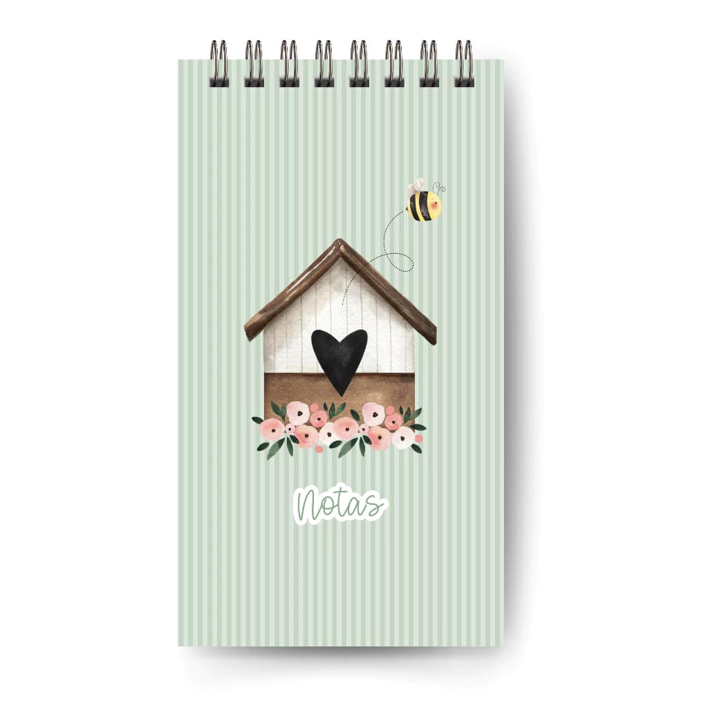 Bloquinho Caderno Slim Tema Jardim  Personalizado - PRODUTO PRÉ-ENCOMENDA