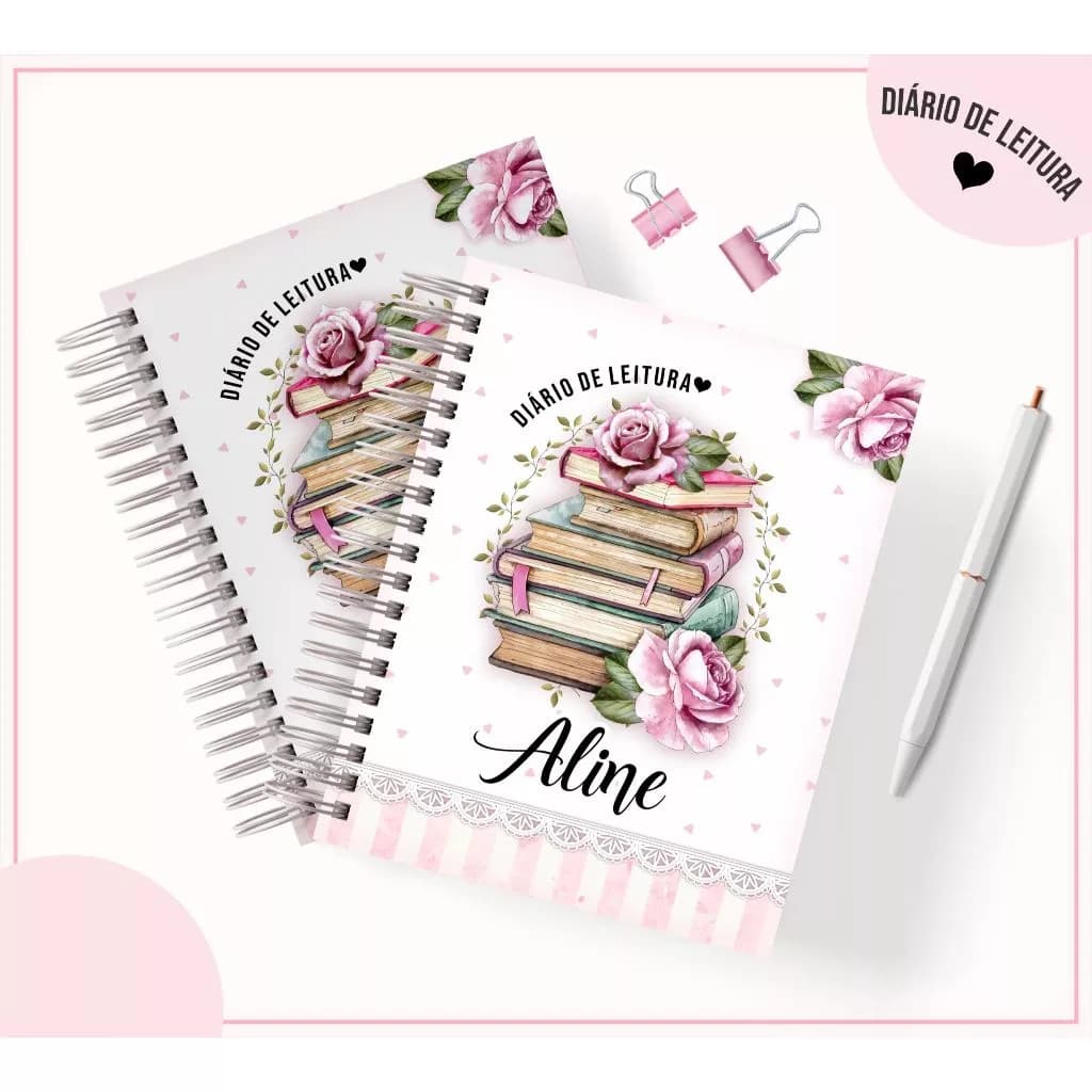 Planner Diário Leitura De Livros  Personalizado - PRODUTO PRÉ-ENCOMENDA