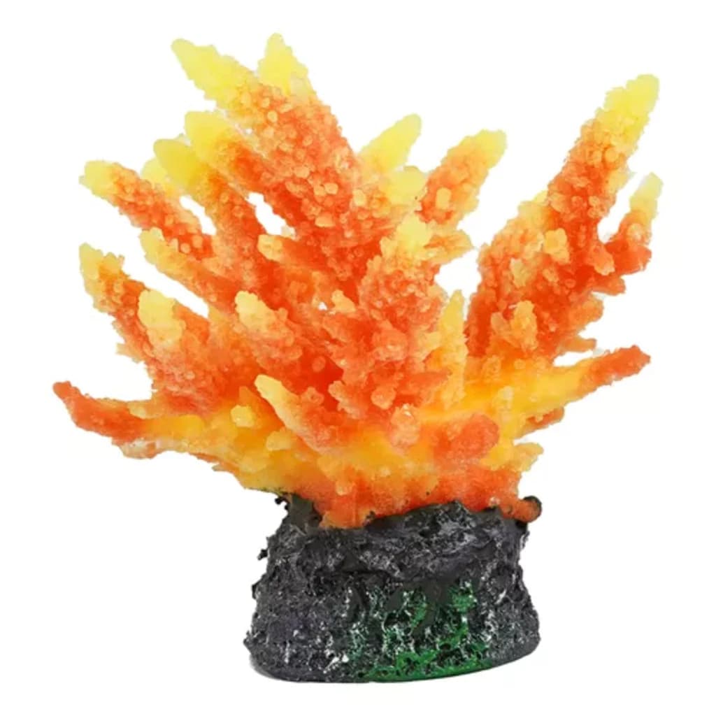 ENFEITE DE SILICONE SOMA ACROPORA HIDNOPHORA LARANJA AMARELA