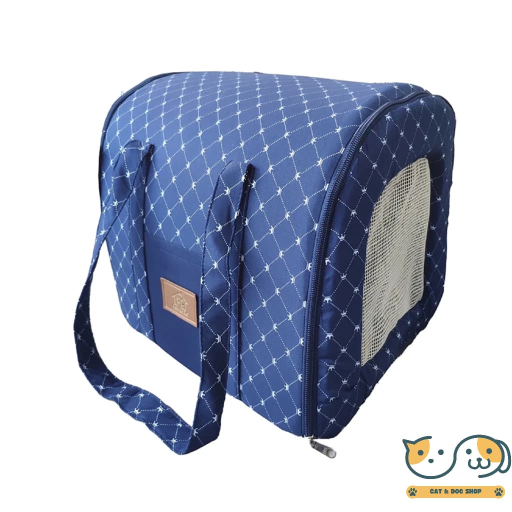 Bolsa Transporte Fechado Caes E Gatos Fabrica Pet Coroa Azul