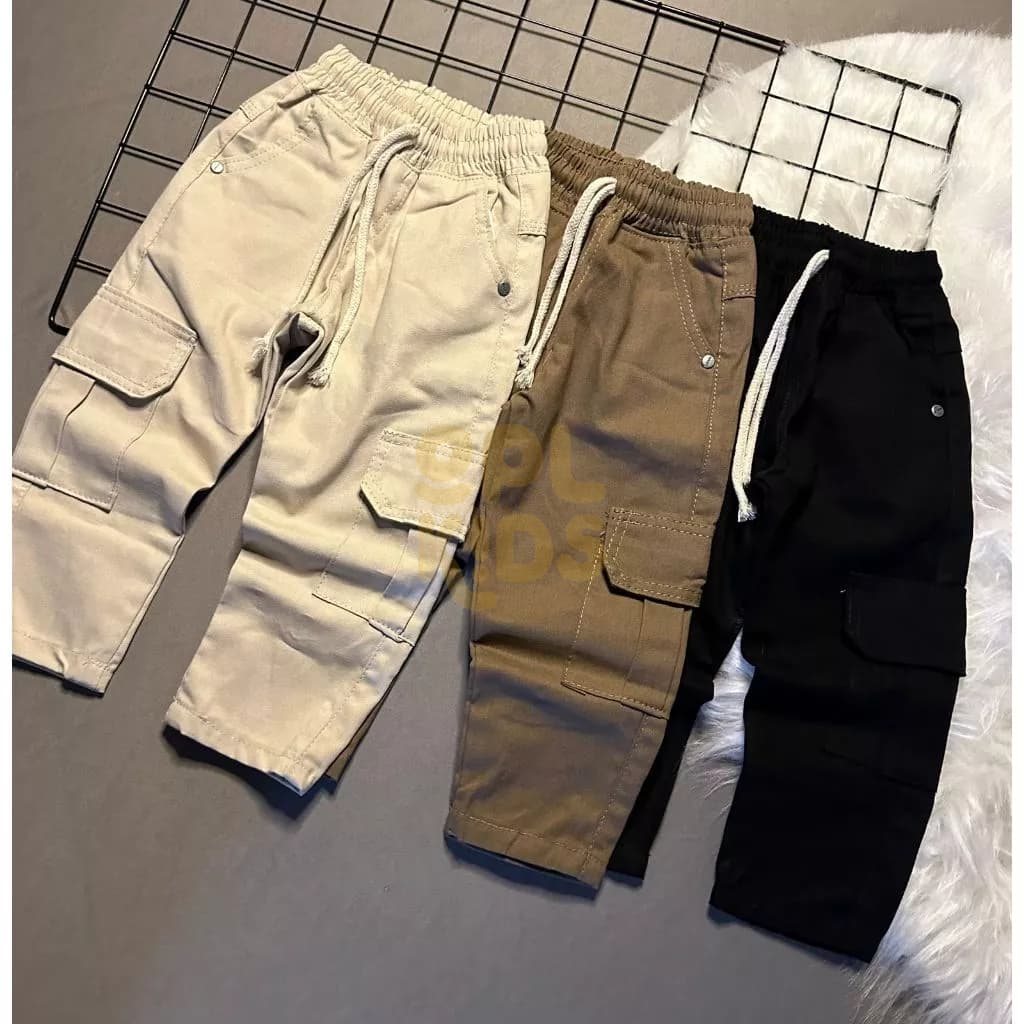 Calça Cargo Street Infantil Skatista Juvenil Sarja 2 ao 16 Anos Unissex