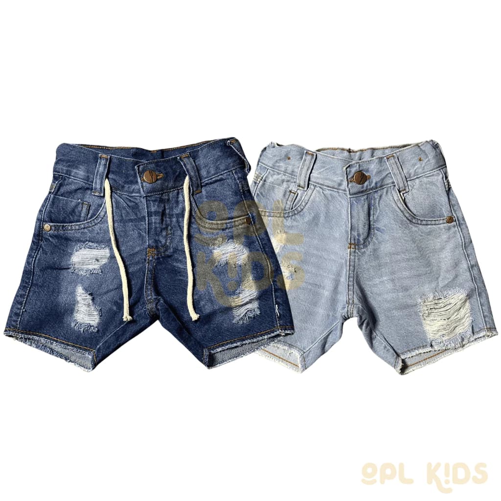 Kit 2 Bermuda Jeans Mauricinho  Menino Infantil Juvenil  Masculina