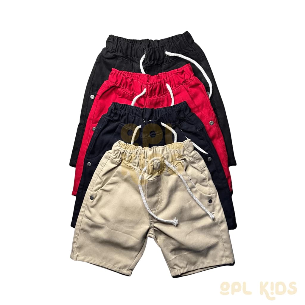 Kit 2 Bermuda Elástico Infantil Juvenil Menino Sarja Color Masculina