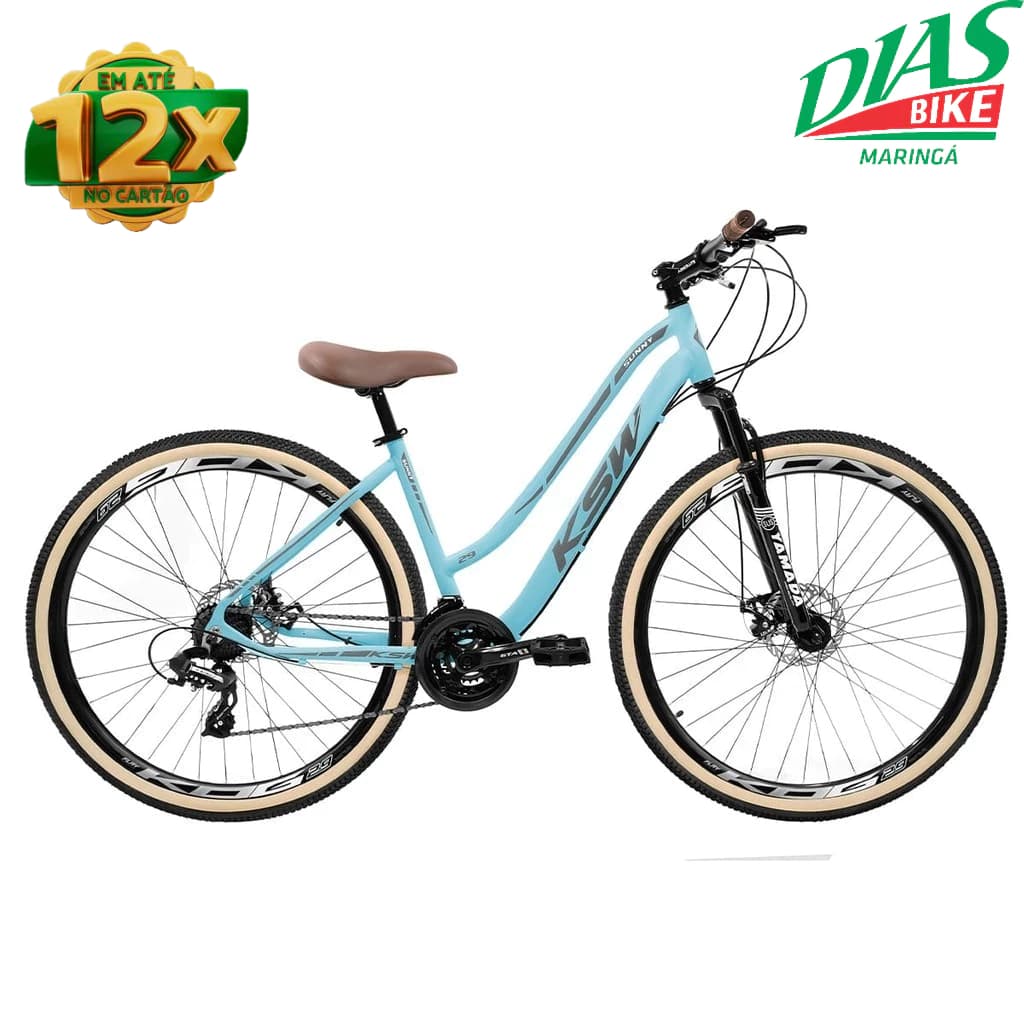 Bicicleta Aro 29 KSW Sunny Retro 24 Velocidades Shimano Com Freios Hidráulicos