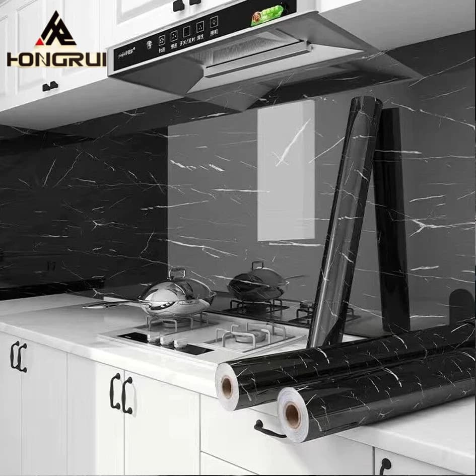Adesivos de cozinha Resistente a Agua/Óleo/Fogo/Alta Temperatura - Usável em fogão/armário/porta Inovação com Filme