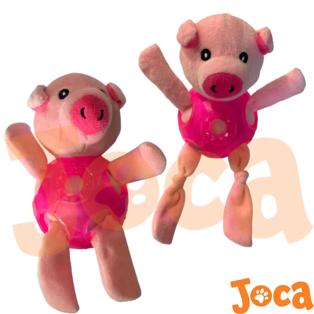 BRINQUEDO MORDEDOR PARA CÃES - BOLA COM PELÚCIA BALLPIG 20CM