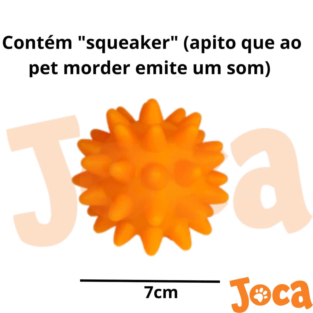 BRINQUEDO MORD PARA CÃES E GATOS - BOLA CRAVO COM GUIZO 7 CM
