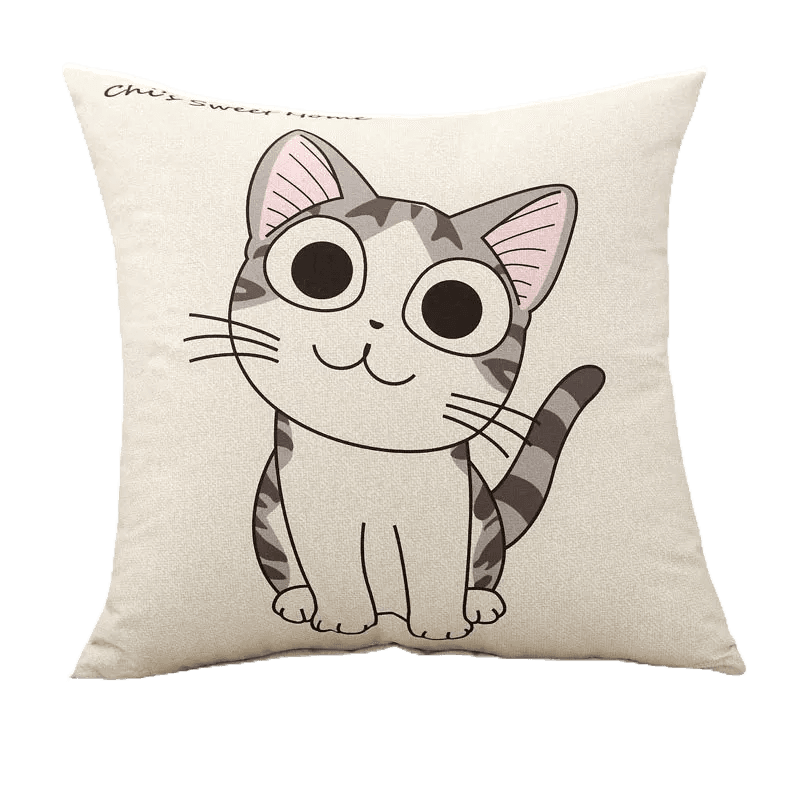 Almofada Cat Gato 2 em 1 que Vira Manta ou Mini Cobertor para Criança Serve de Decoração para Cama Sofá e Banco do Carro