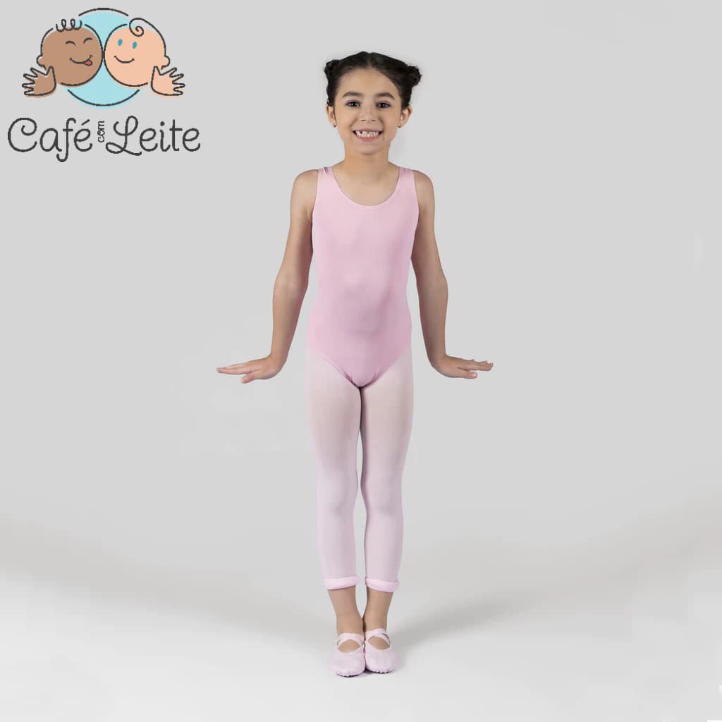 Collant para Ballet Regata Rosa Infantil - Evidence