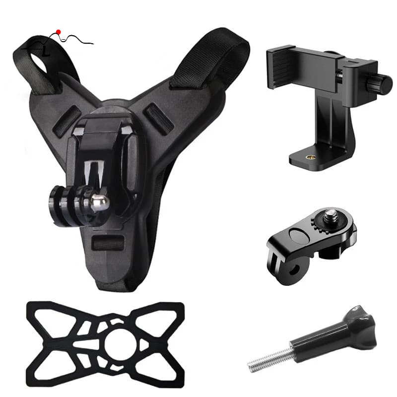Suporte para Câmera de ação Celular Go pro Para Capacete Posição De Queixo