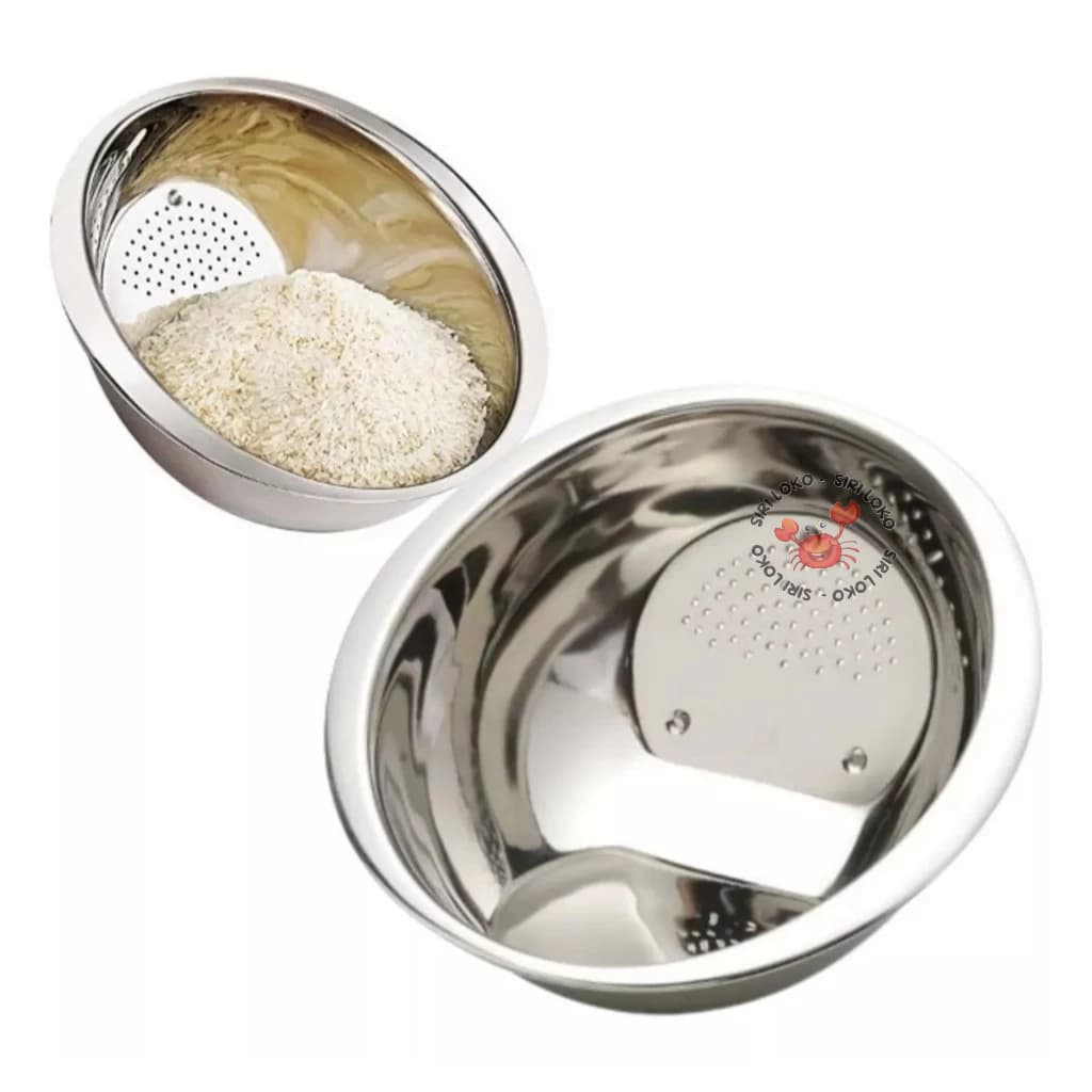 Escorredor De Arroz Legumes Salada Frutas Inox Utensílios De Cozinha 26cm