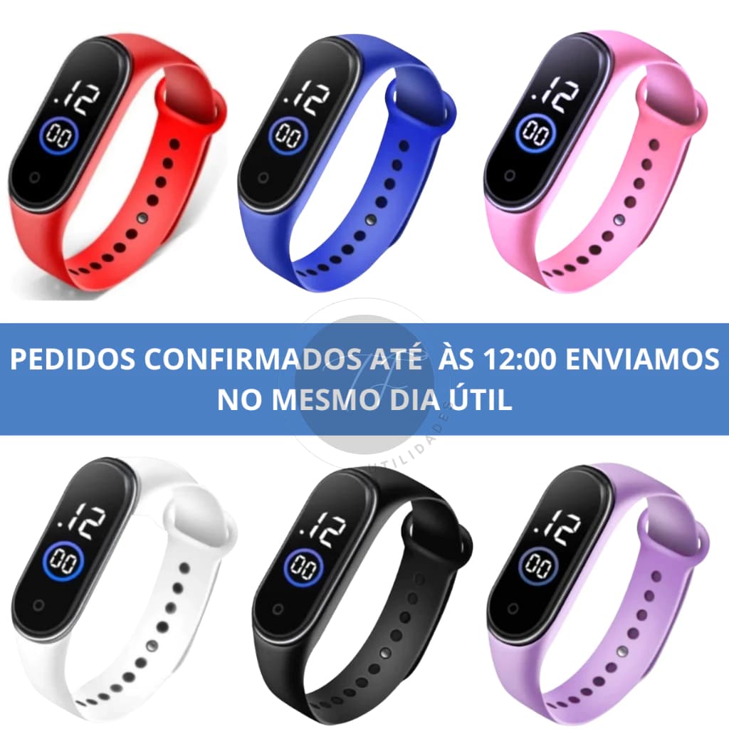 relogio digital Led feminino, masculino, infantil -  esportivo tipo bracelete