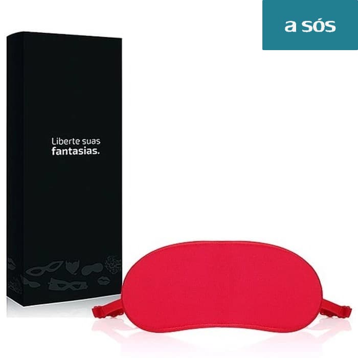 Tapa Olho Venda Máscara Especial com Regulagem - Vermelho