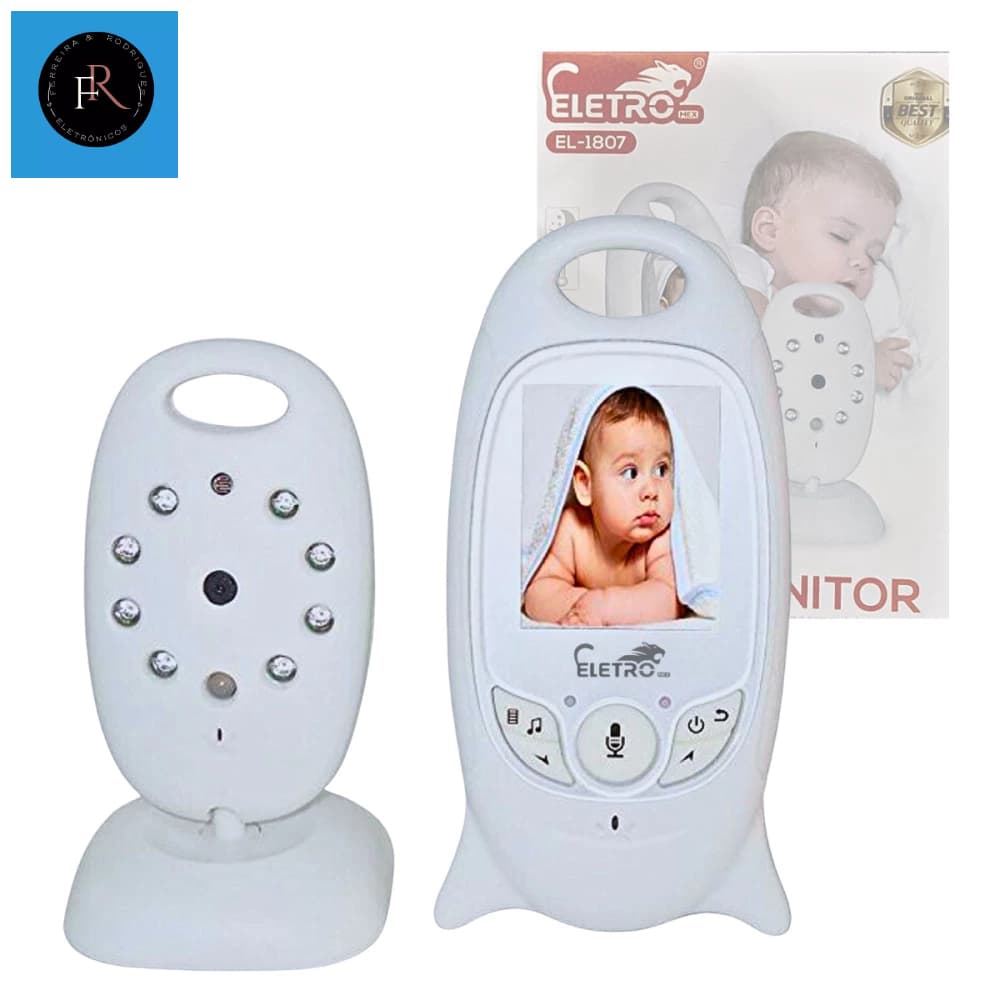 babá eletrônica com monitor + sem wifi + visão noturna + EL-1807