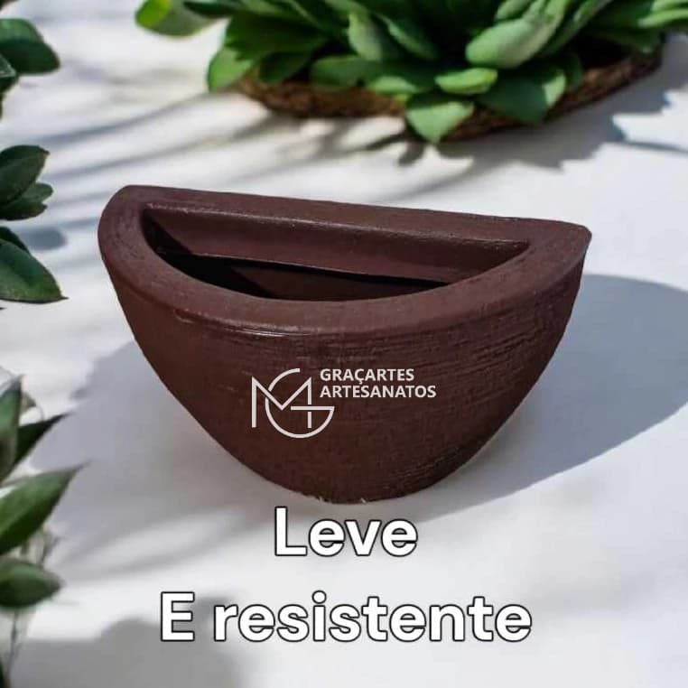 Vaso de Parede em Polietileno Vaso para Planta meia Lua vaso plástico N°1 17X26,5X12