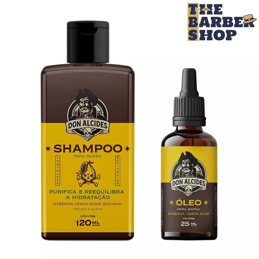 Kit Shampoo E Óleo Para Barba Don Alcides Lemon Bone