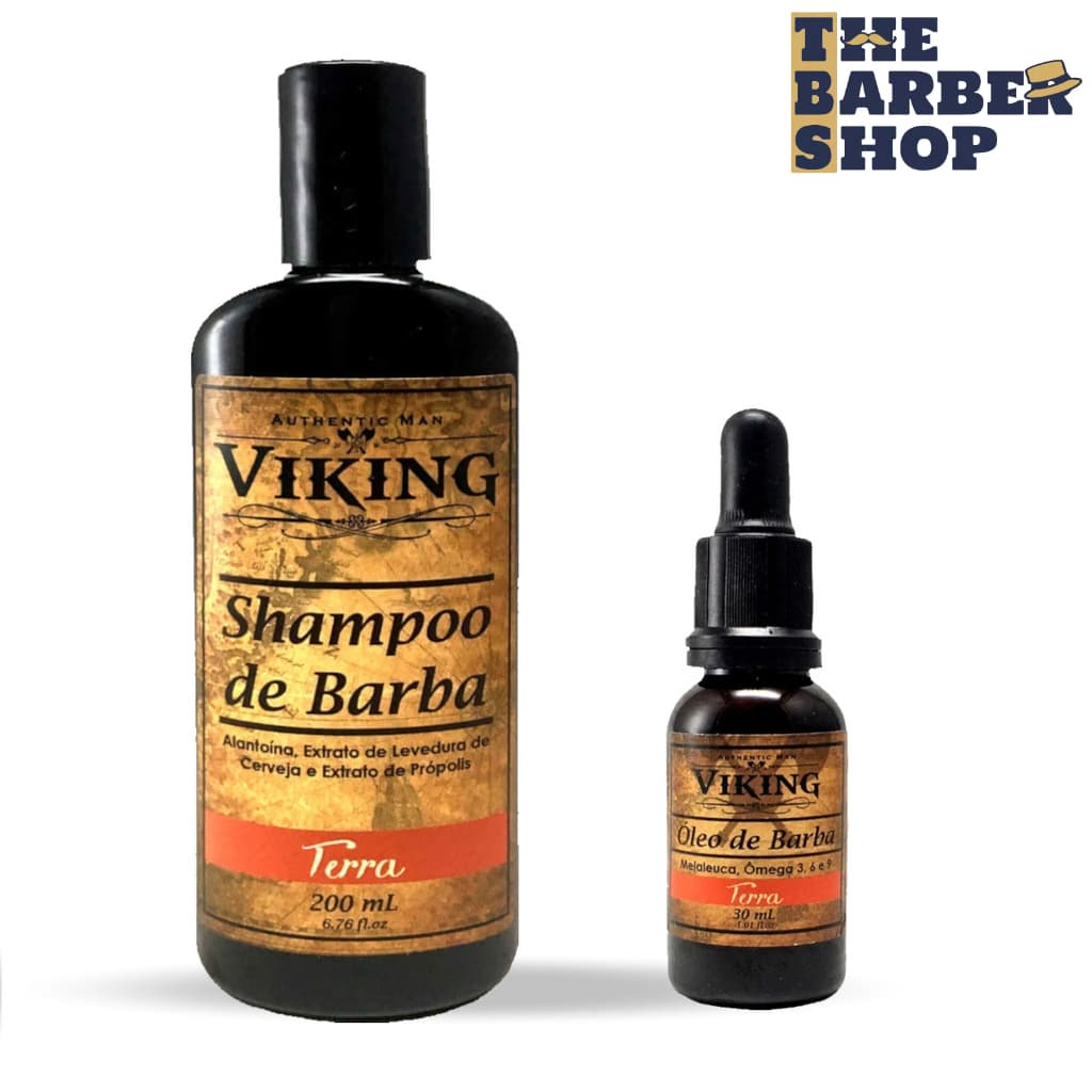 Kit Shampoo e Óleo para Barba Viking Terra