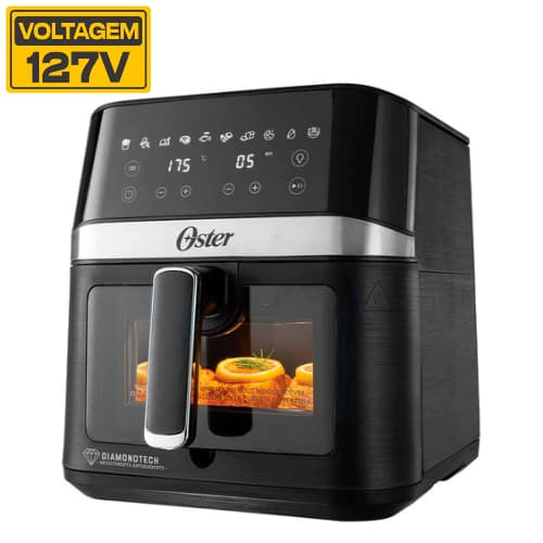 Fritadeira Air Fryer Diamondtech Oster 6L Visor Transparente 127v