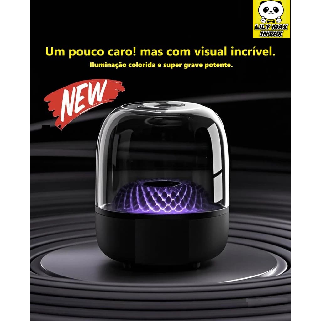 Caixa de som Bluetooth 5.4 Com Led RGB Subwoofer  Portátil FM USB TWS