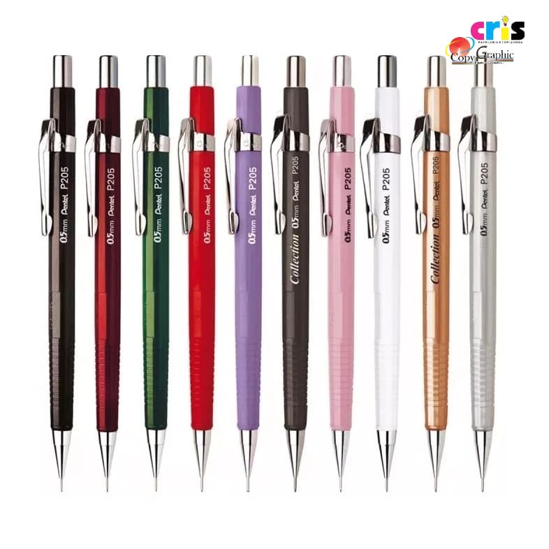Lapiseira Pentel Sharp P200 0.3 0.5 0.7 0.9mm Original