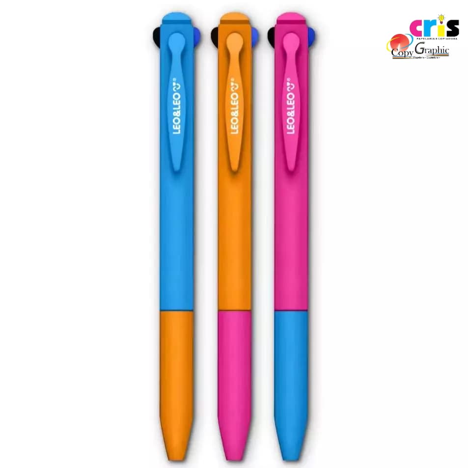 CANETA ESF. 4 EM 1 PONTA 1.0 LEO&LEO