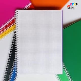Caderno A5 Quadriculado 5x5 100fls - (Capa PVC - Wire-o)