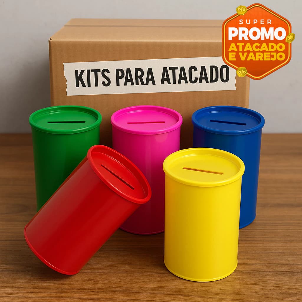 Cofrinho Cofre Para Personalizar Cores Diversas 20/30/40/50/100 Unidades