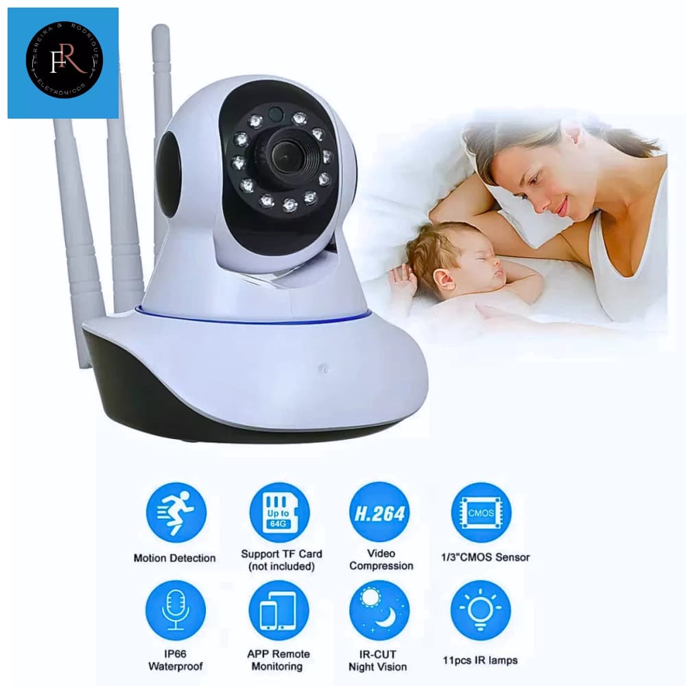 Câmera Segurança Casa Interna WiFi Celular Visão Noturna - Câmera IP Babá KAP-S069