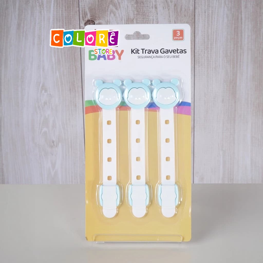 Kit 3 Trava Gavetas Segurança e Proteção Para seu Bebê Facil e Pratico de Instalar