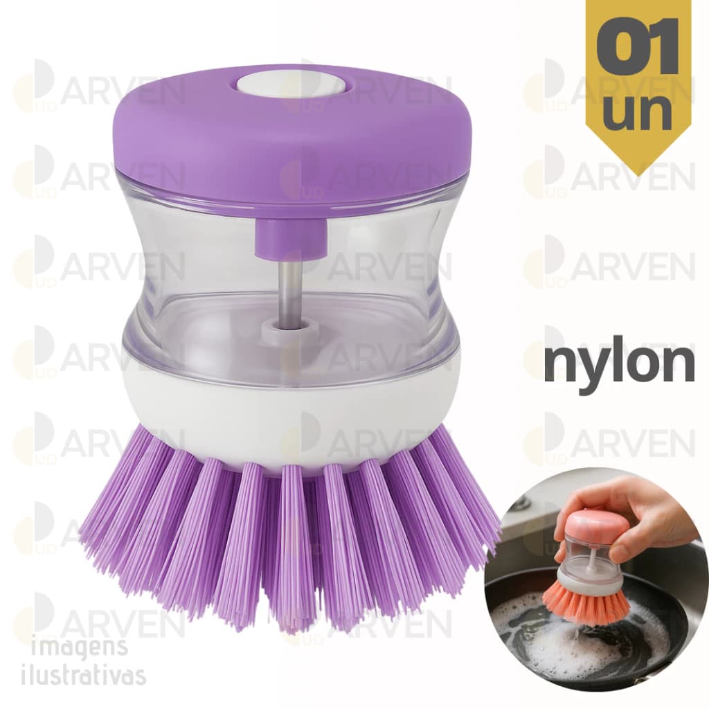 Escova | Escovinha Com Dispenser De Detergente Para Louça