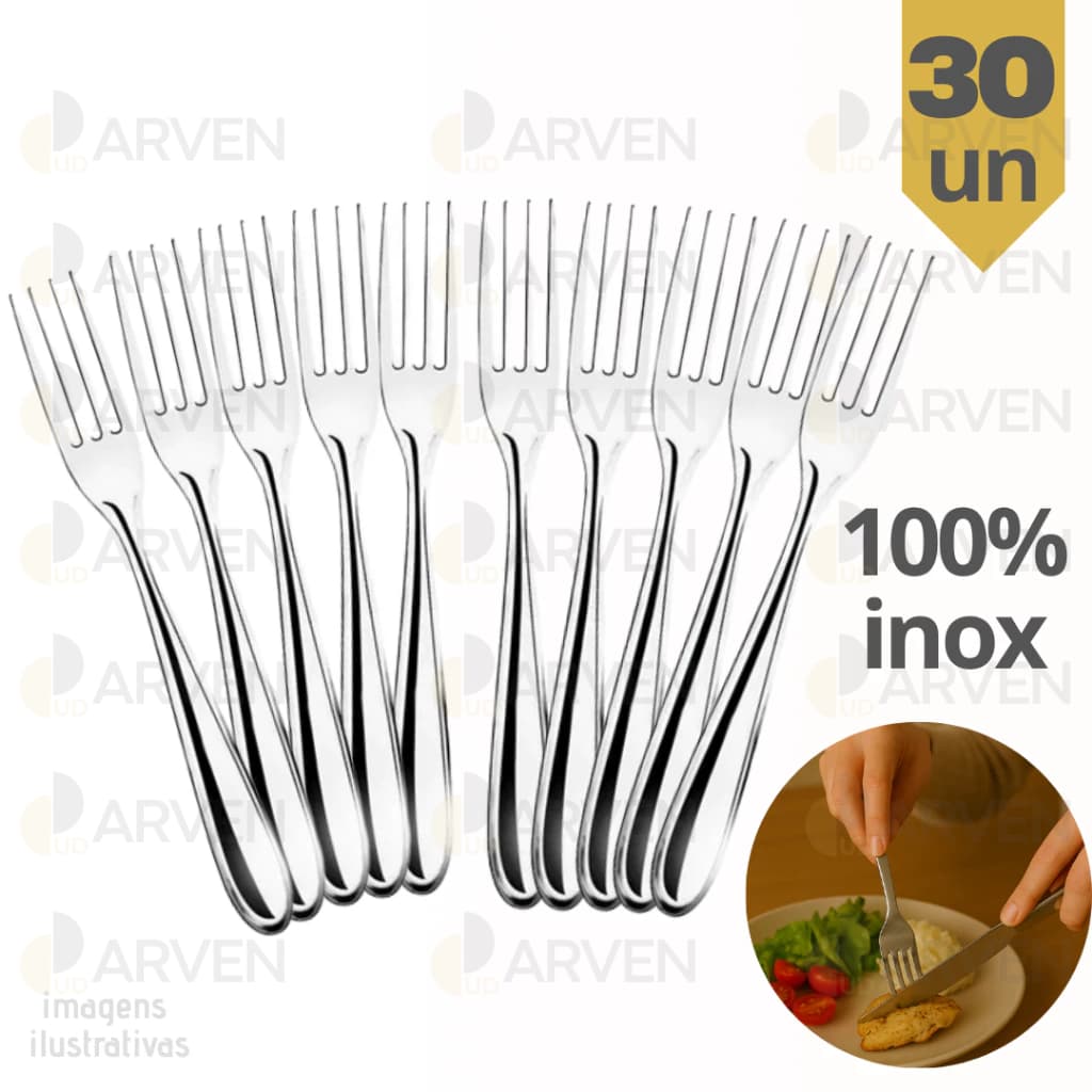 Jogo de Garfos 20 peças Aço Inox