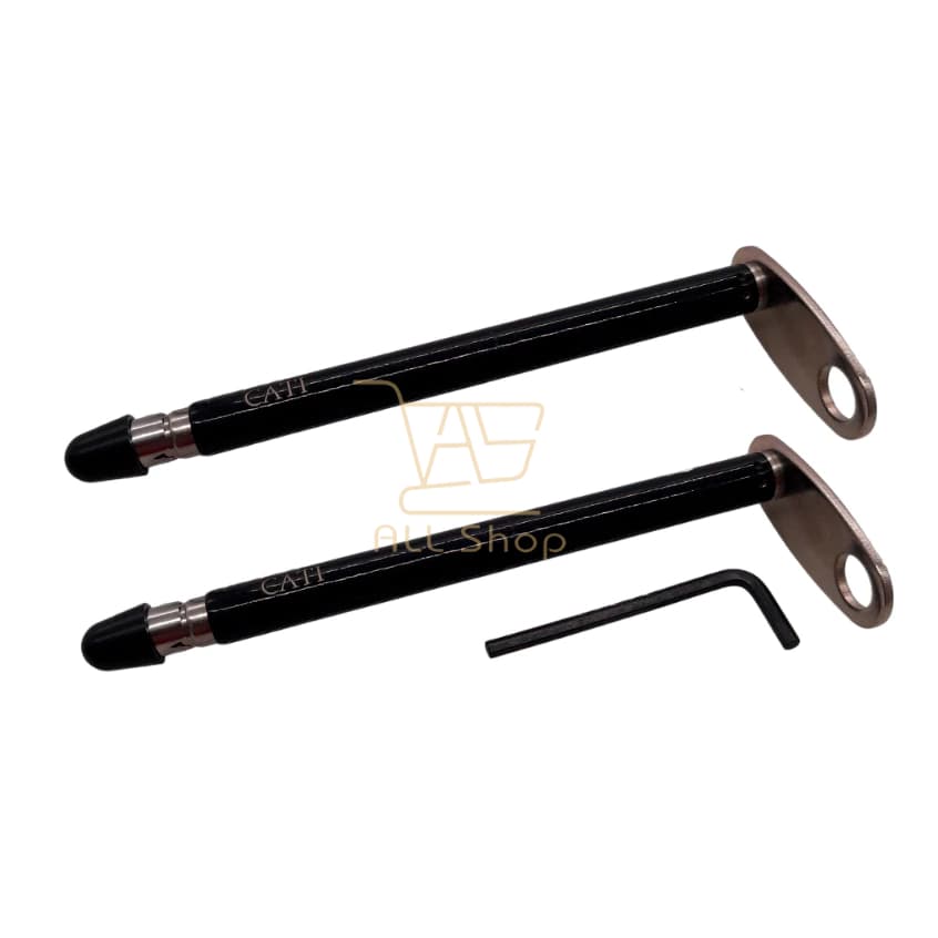 Par Antenas Retrovisor Preto Corta Pipa Inox 7 Estágios Retrátil