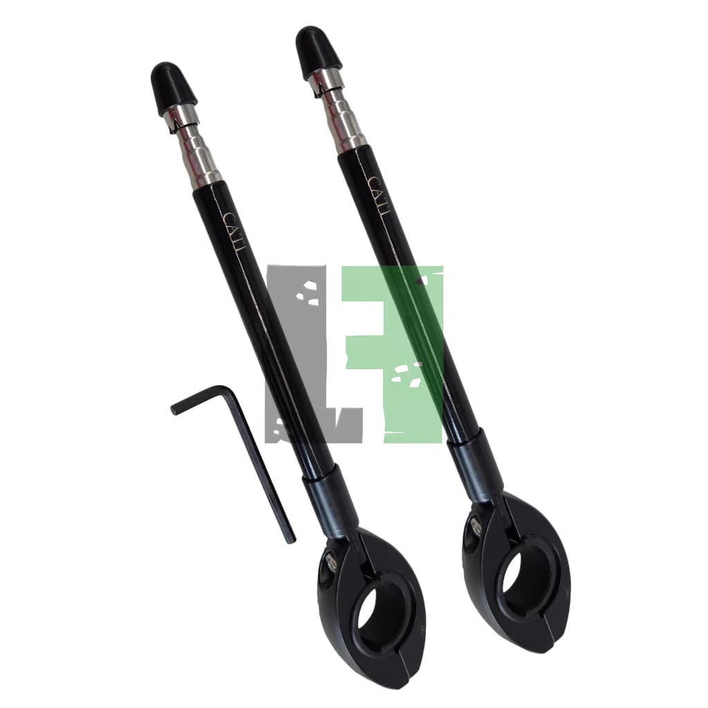 Antena Retrátil Corta Pipa Moto Para 7 Estágios Guidão Preta Abraçadeira 7/8