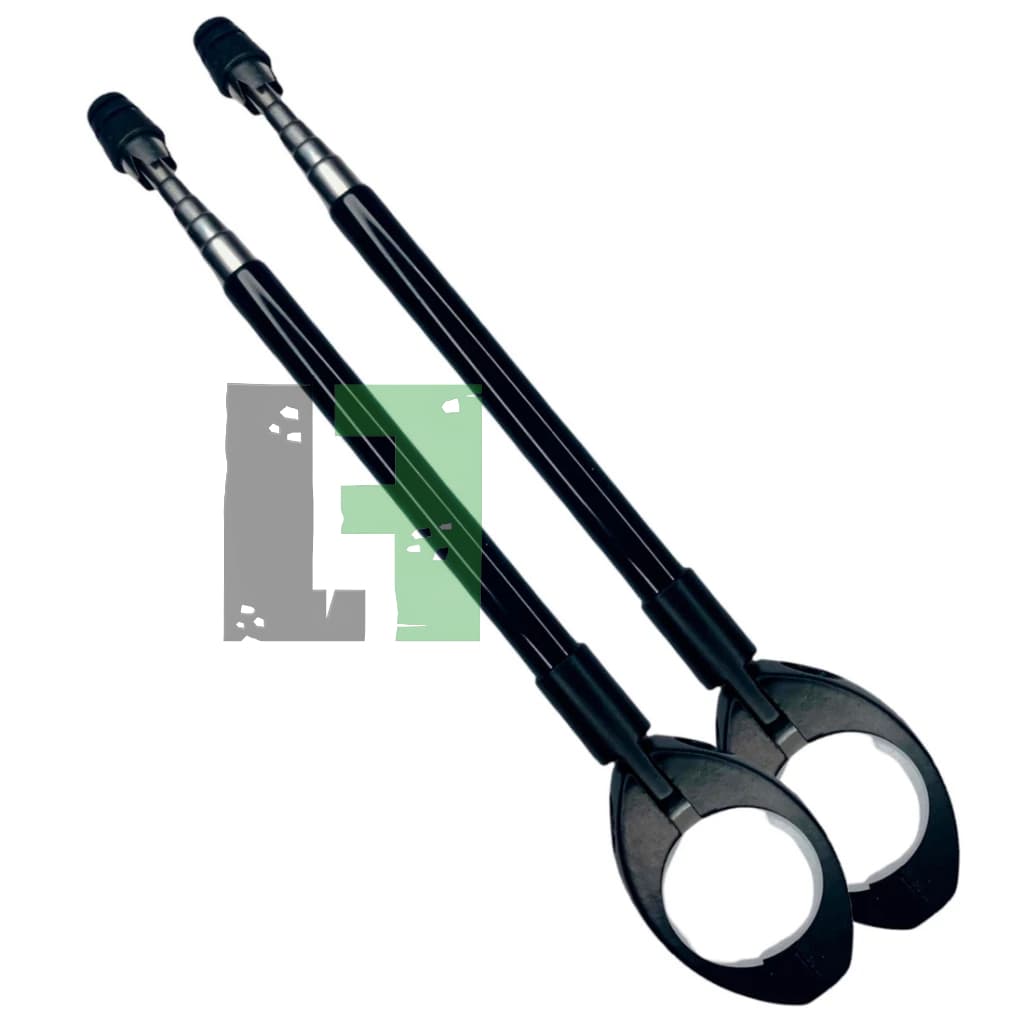 Par De Antenas Retrátil Corta Pipa Moto 7 Estágios Aço Inox Preta Cromada