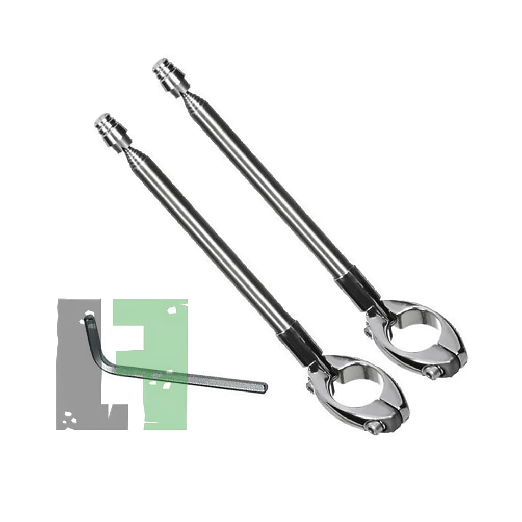 Antena Retrátil Com 07 Estágios Corta Pipa Guidão Inox Abraçadeira 7/8
