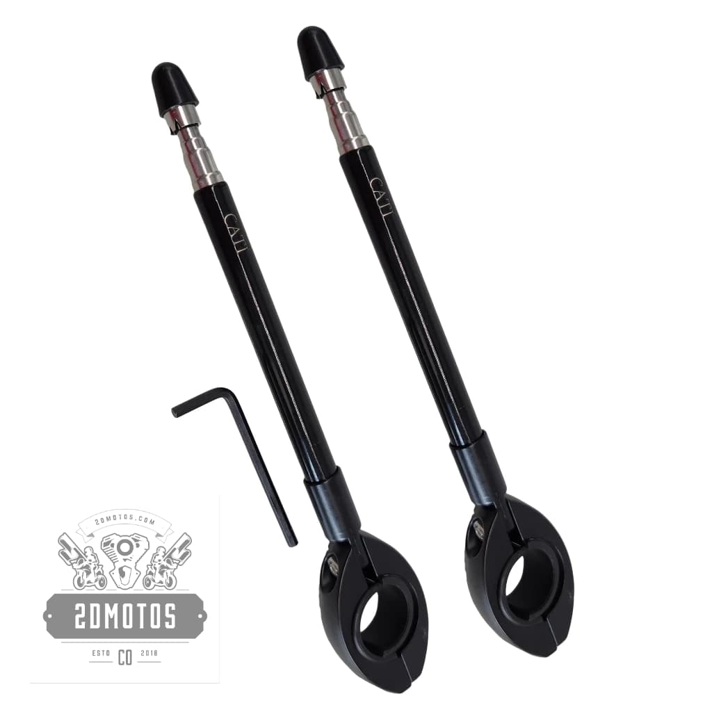 Antena Retrátil Para Moto Corta Pipa 7 Estágios Guidão Preta Abraçadeira 7/8