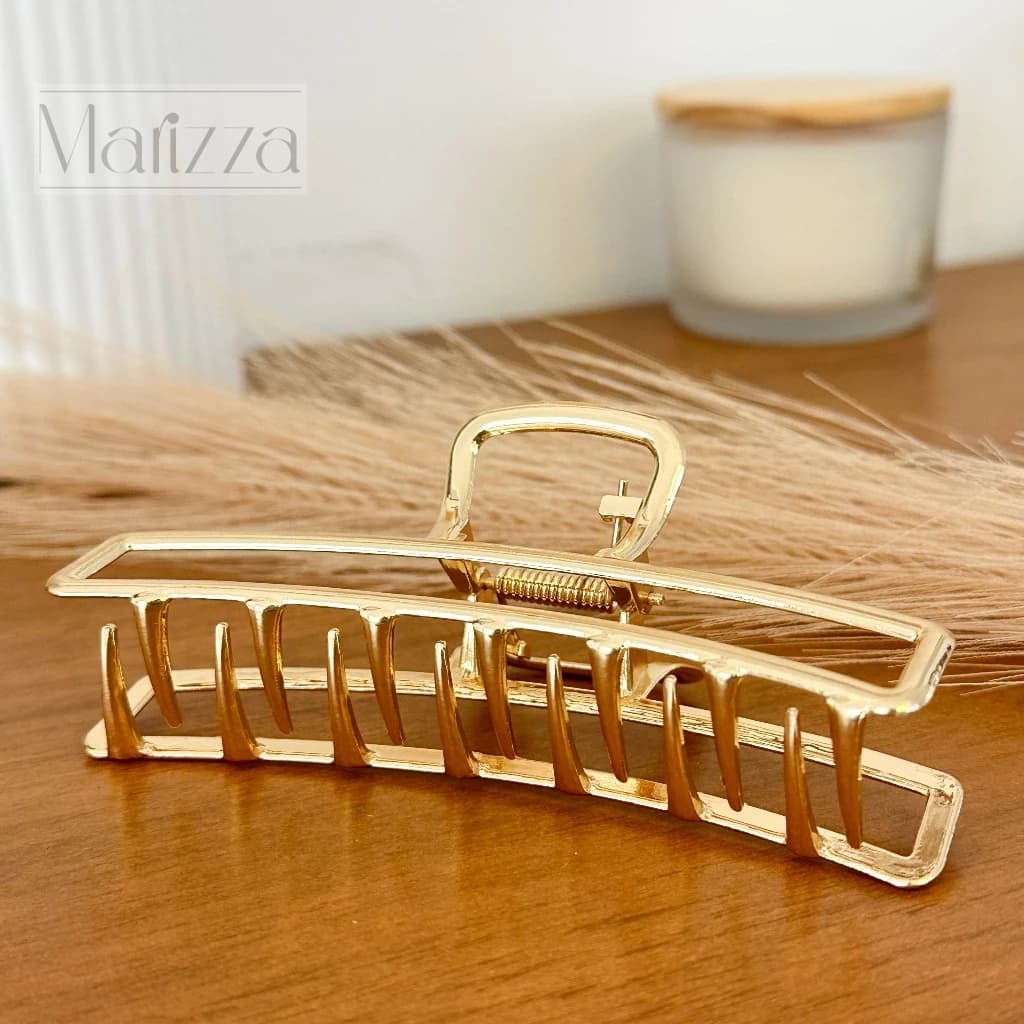 Piranha de cabelo grande folheada ouro 18k ou prata -  kit 3 peças ou avulsa