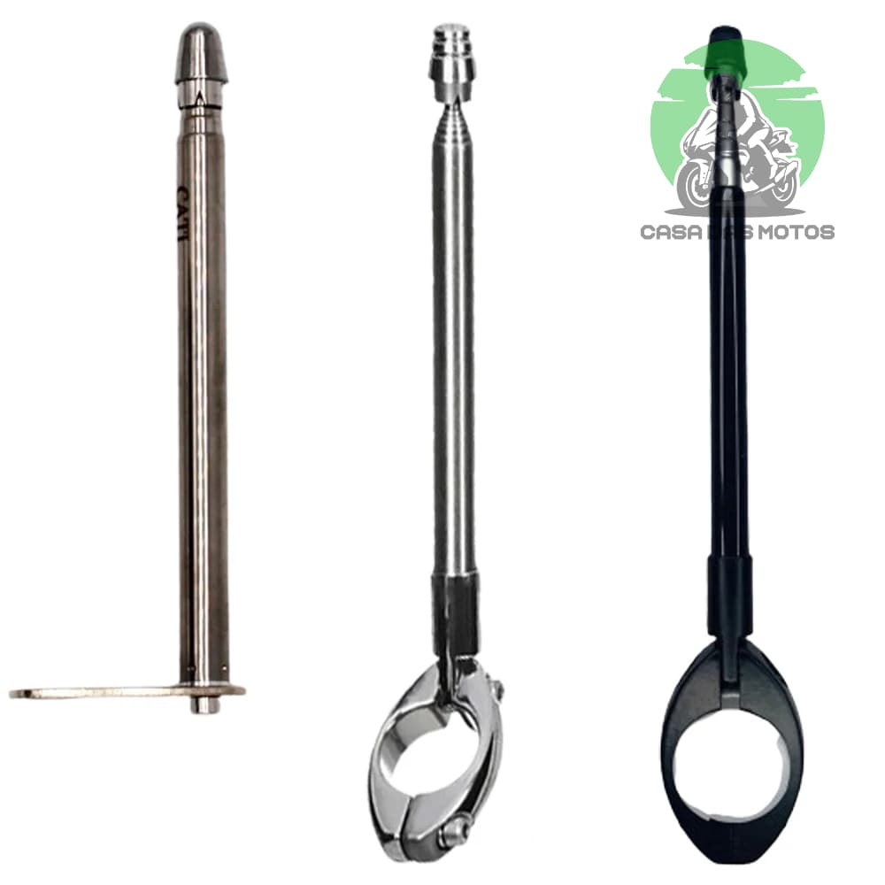 Antena Retrátil 7 Estágios Corta Pipa Para Moto Guidão Retrovisor Aço Inox