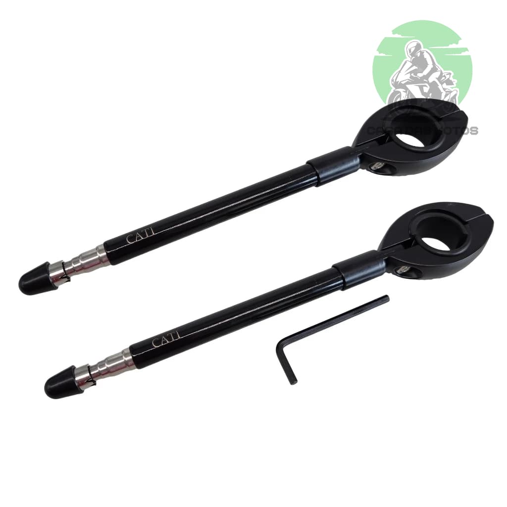 Antena Retrátil Corta Pipa Moto 7 Estágios Guidão Preta Abraçadeira 7/8