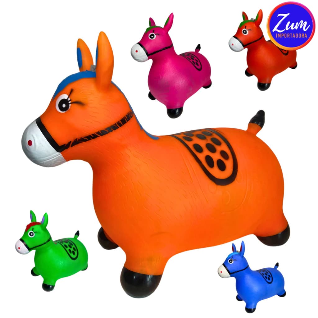 Cavalinho Upa Upa inflavel Pocoto Brinquedo Pula Pula Musica Infantil Com Musica e Led