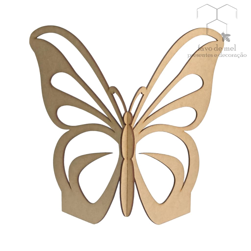 Borboleta 3D Decoração Mesa MDF Crú Festa jardim Encantado Debutante Kit ou Unidade