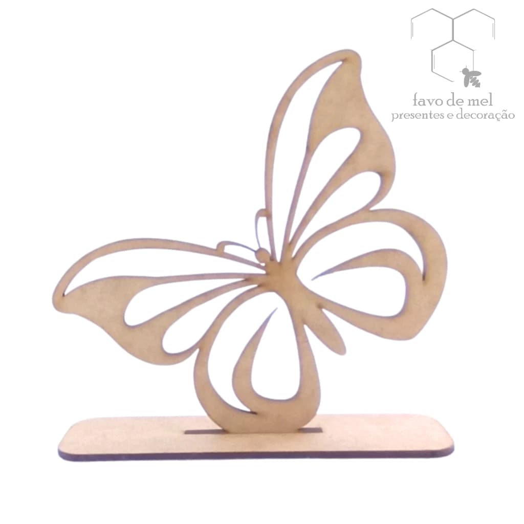 30 40 ou 50 und Centro Mesa Borboleta Vazada MDF Decoração Festa Jardim Crú Sem Pintura