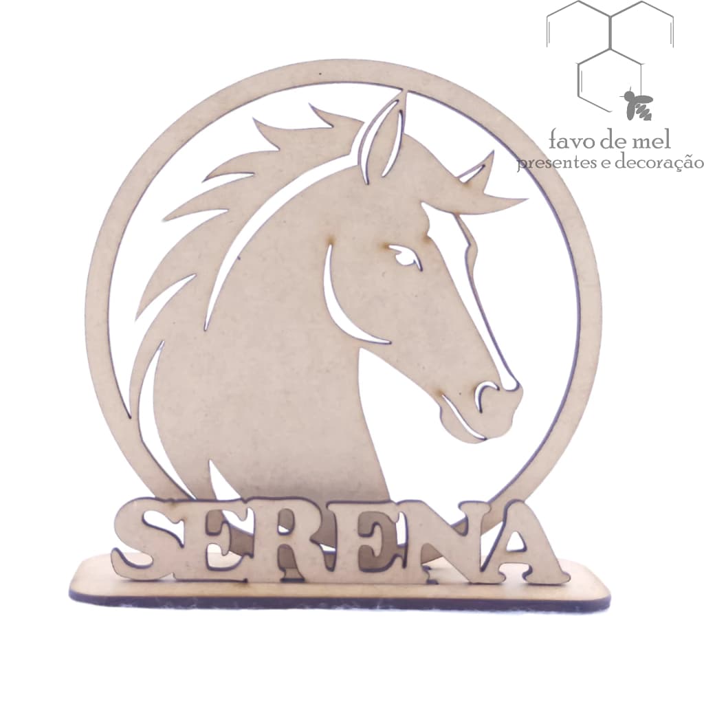 Kit 10 15 ou 20 Centro Mesa Cavalo Vazado MDF Com Ou Sem Nome Personalizado Festa Cowboy Rodeo
