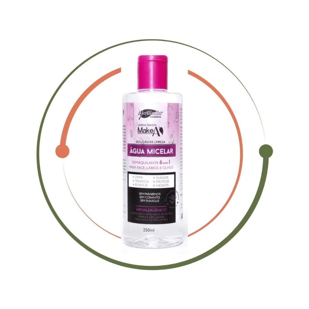 Água Micelar 250ML - ALQUIMIA-skin care facilita na limpeza da mascara  facial,detox da pele,