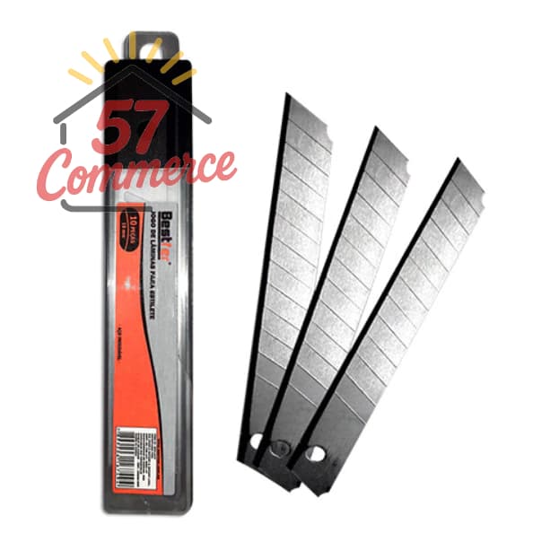 Lâmina Refil para Estilete 18 mm. Caixa com 10 peças BFH1547 Bestfer