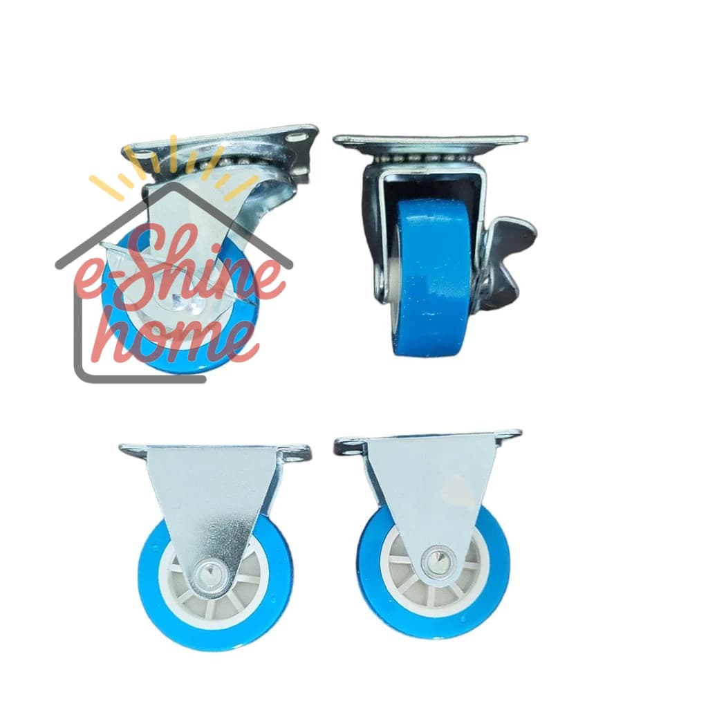 Kit 4 Rodinhas Para Móveis 3,2 cm. Silenciosa Não Risca O Chão Com Freio