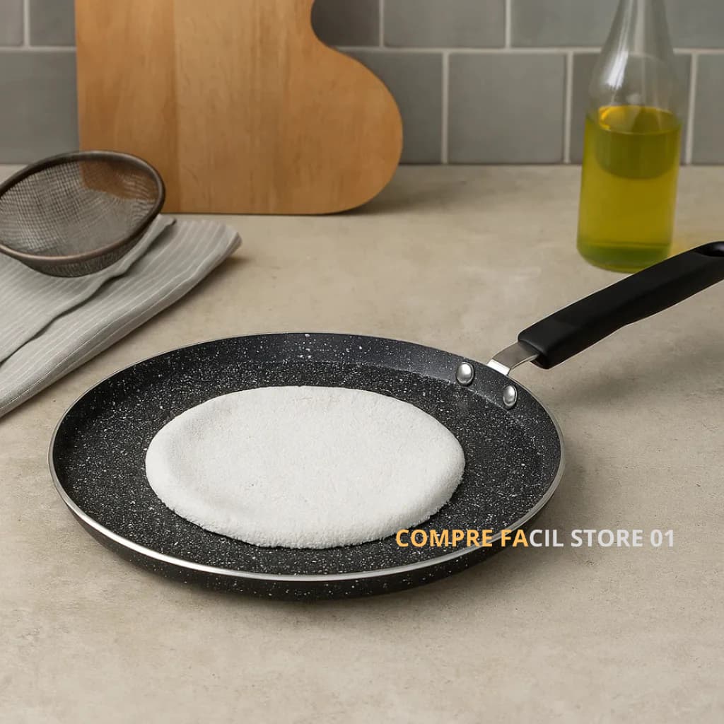 Frigideira Panquequeira 22 OU 26cm Antiaderente Para Omelete Tapioca Crepe Panqueca Fogo e Indução