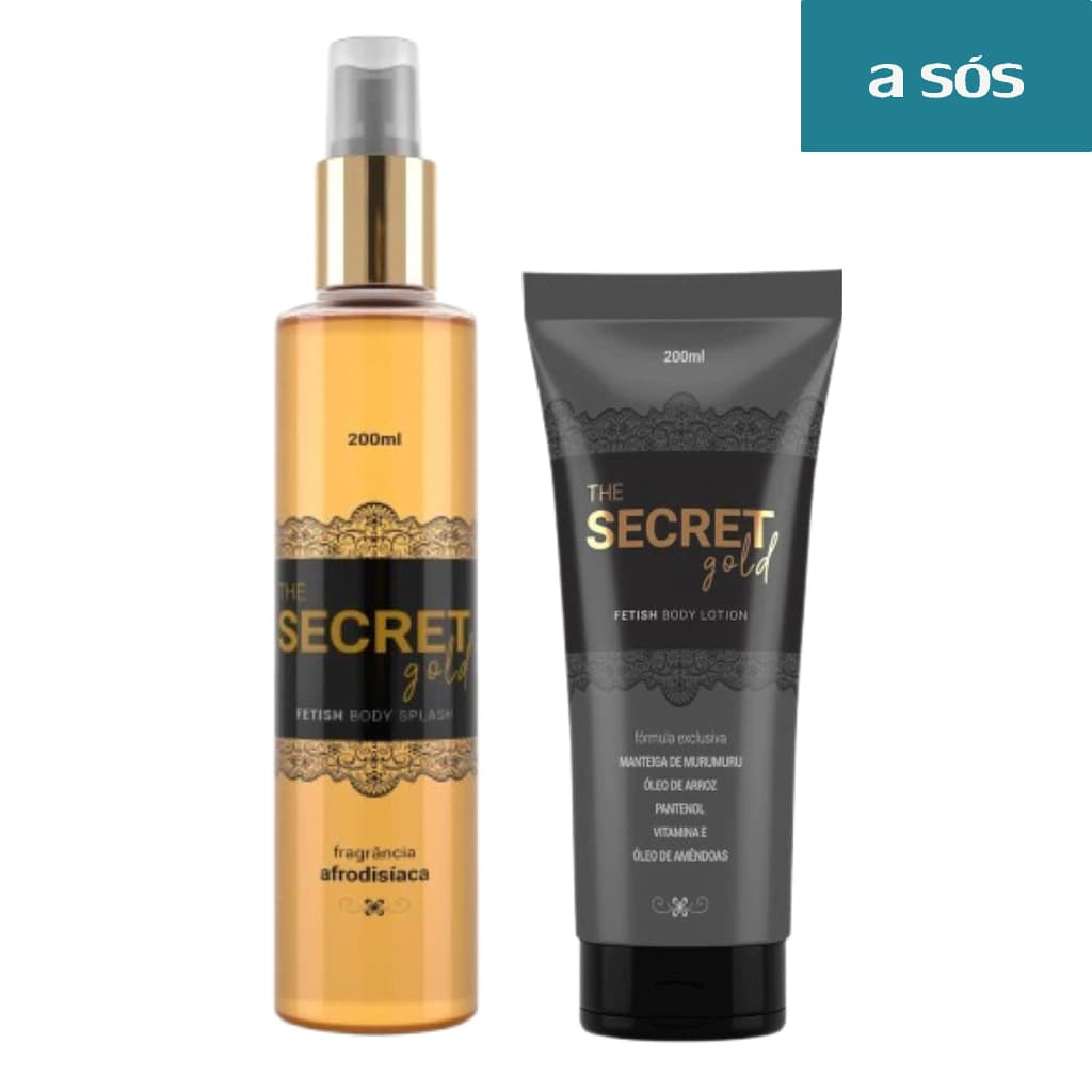 Kit The Secret Gold Body Splash e Hidratante Corporal