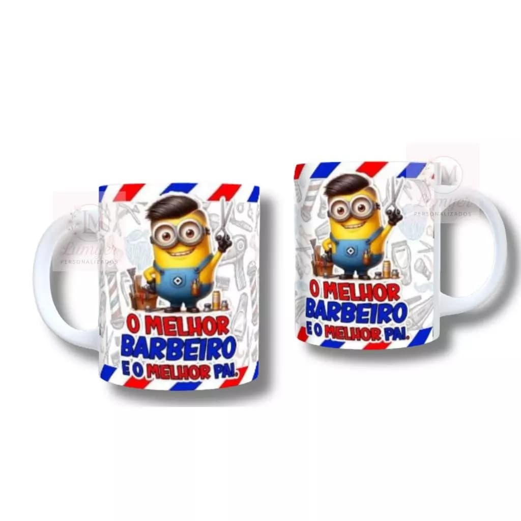 Caneca Personalizada Dia dos Pais Profissão Minions Presente Divertido e Afetivo