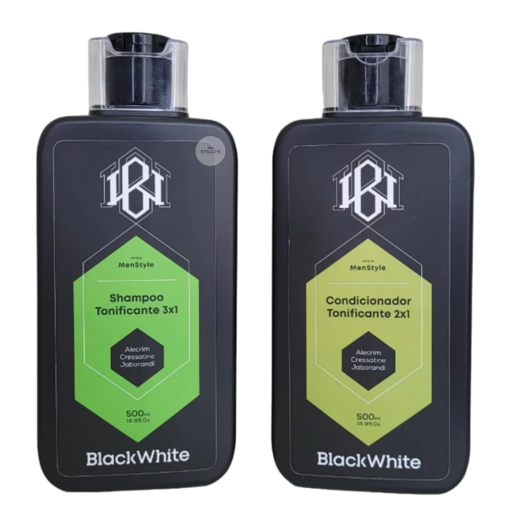 Shampoo 3x1 + Condicionador 2x1 Tonificante 500ml - Black White